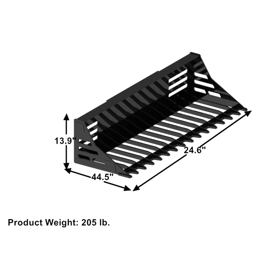 Skid Steer Mini Track Loader Rock Bucket, Fit Mini Skid Steer Loader