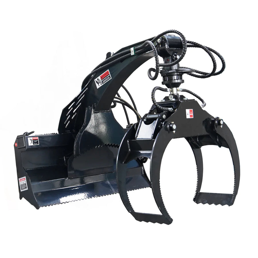 Mini Skid Steer Mount Log Grapple, Rotate by Hydralic, Fit Mini Quick Loader