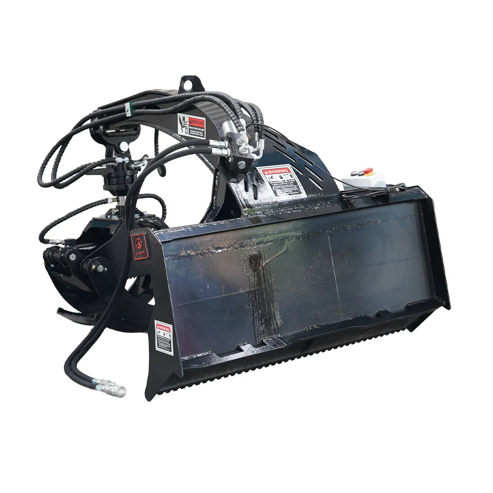 Mini Skid Steer Mount Log Grapple, Rotate by Hydralic, Fit Mini Quick Loader